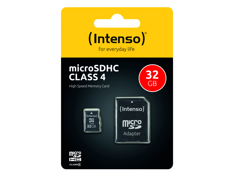 MicroSDHC 32GB Intenso Adattatore CL4 Blister