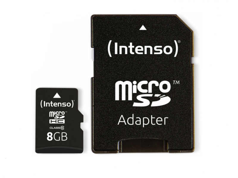 INTENSO MICRO SDHC 8GB CLASSE 10 + ADATTATORE SD