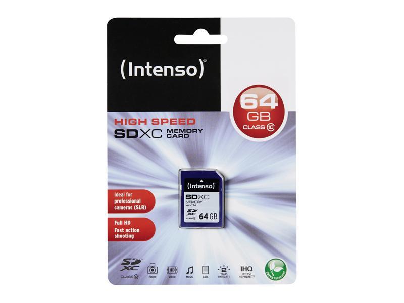 Blister SDXC 64GB Intenso CL10