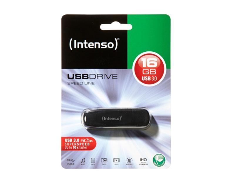 Unità flash USB Intenso Speed â€‹â€‹Line 16 GB USB tipo A 3.2 Gen 1 [3.1 Gen 1] Nero (unità flash USB 3.0 Intenso S