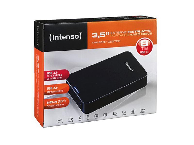 Intenseo Memory Center - 8 TB in nero (HDD esterno, 3.5)