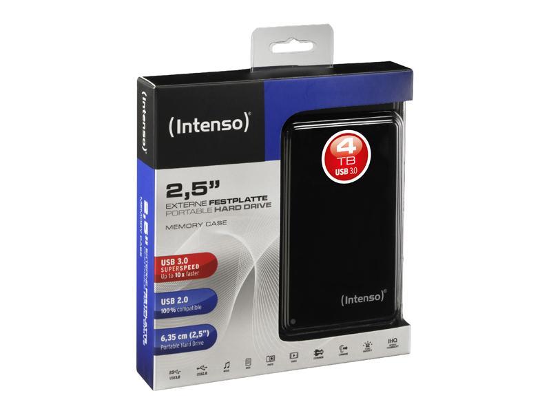 Intenso 6021512 disco rigido esterno 4000 GB Nero (4TB Intenso 2.5 inch USB 3.0 Ext HDD)