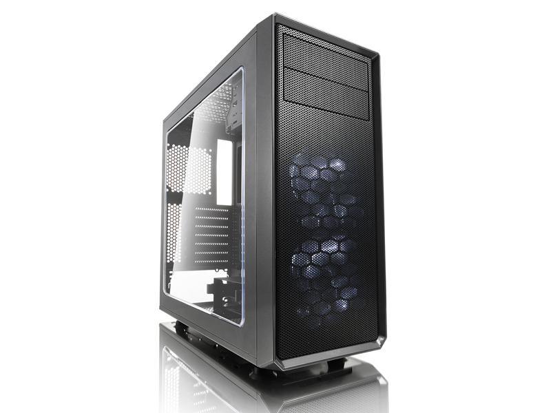 Fractal Design Focus G Midi Tower Nero Grigio (Fractal Design Focus G Gunmetal Gaming Case w/ Clear Window ATX 2 White LED Fans