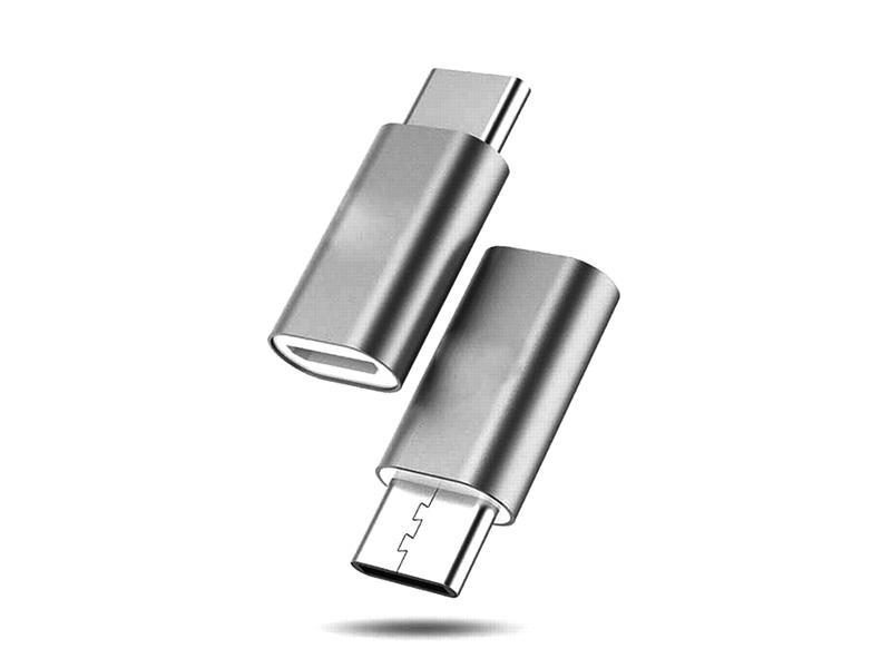 USB tipo C - adattatore micro USB (grigio)