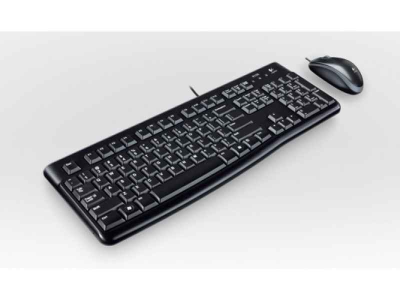 Logitech Desktop MK120 tastiera Mouse incluso USB QWERTZ Tedesco Nero