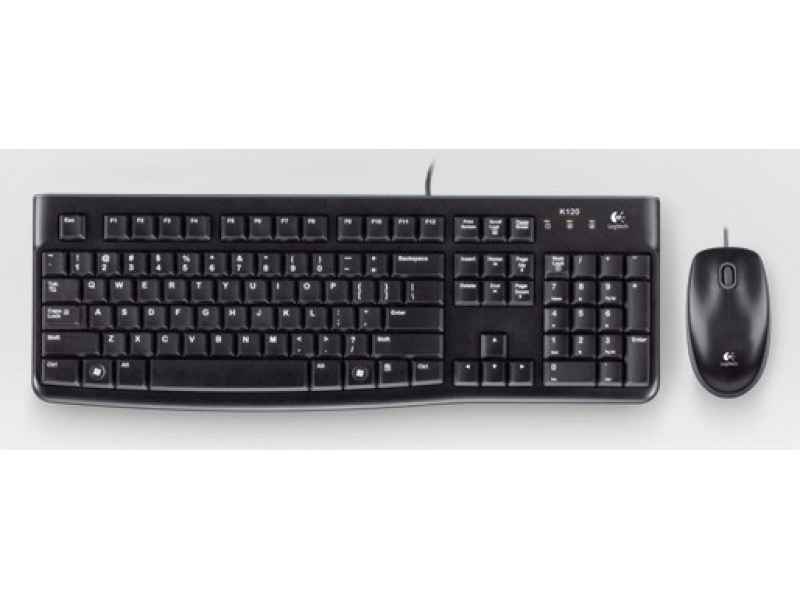 Logitech Desktop MK120 tastiera Mouse incluso USB QWERTZ Tedesco Nero