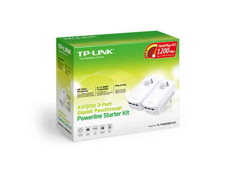 TP-Link TL-PA8030P KIT | Power line kit AV1300 | Powerline HomePlug AV