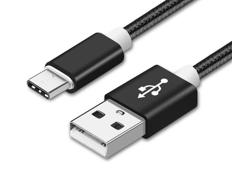 Cavo Reekin (USB-C) 1 metro (nylon nero)