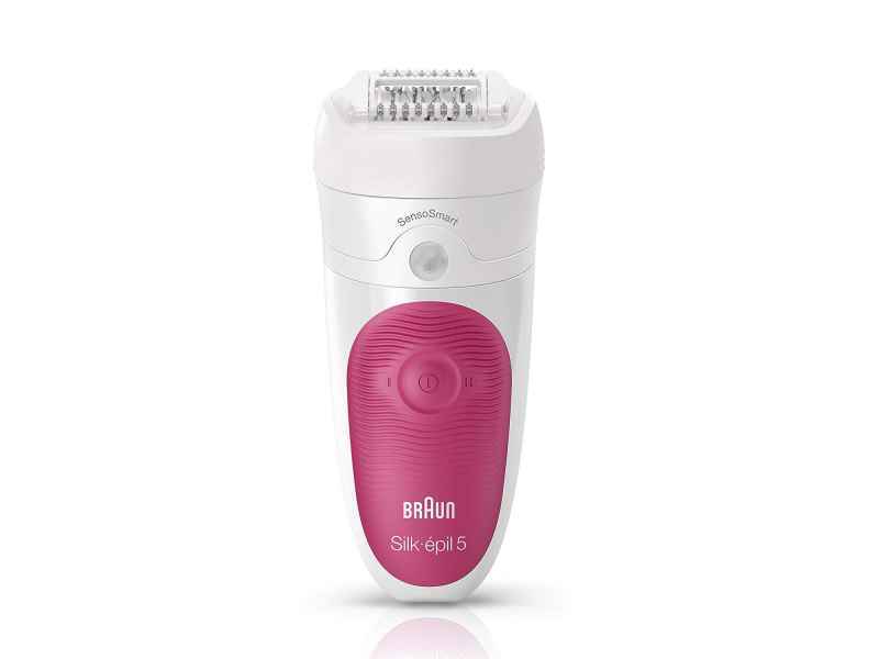 Braun Silk-épil 5 5/500 SensoSmart 28 pinzette Rosa, Bianco