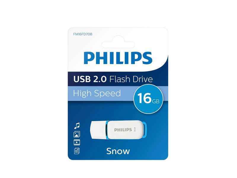 Philips FM16FD70B unit flash USB 16 GB USB tipo A 2.0 Blu Bianco (Philips FM16FD70B Snow edition 2.0 - U)