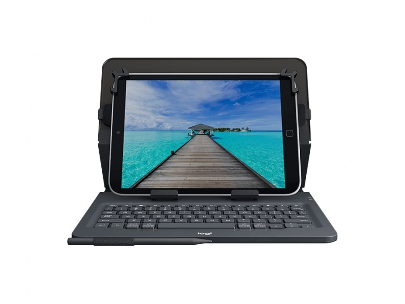 Logitech Universal Folio with integrated keyboard for 9-10 inch tablets Nero Bluetooth QWERTZ Tedesco