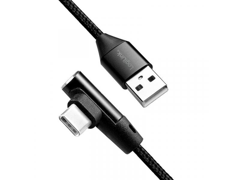 Connettore USB LogiLink da USB 2.0 a USB-C (angolato a 90°) 0,3 m CU0137