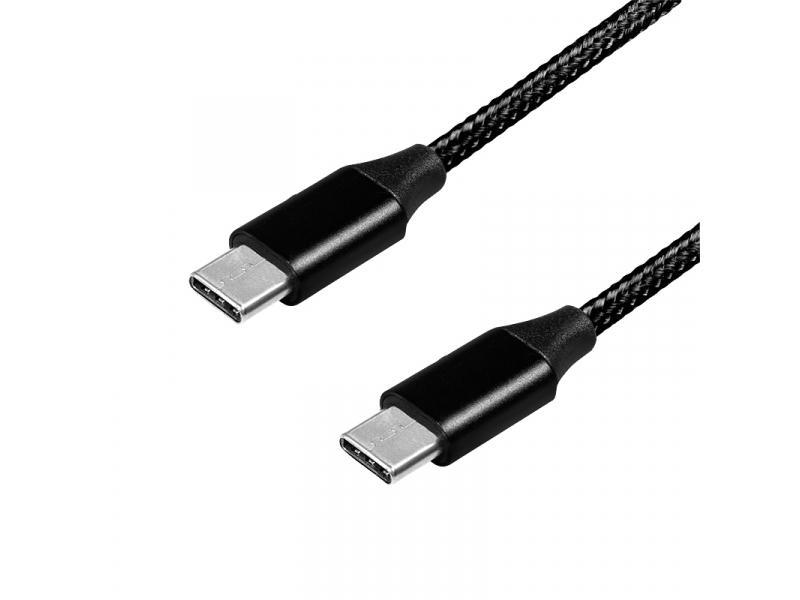 Cavo LogiLink USB 2.0 da USB-C a USB-C nero 0,3 m CU0153