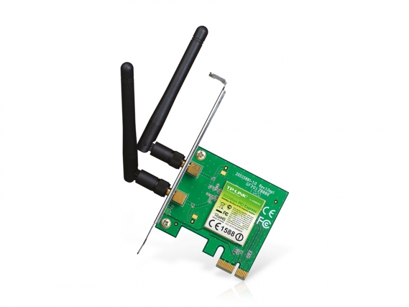 SCHEDA WIRELESS TP-LINK TL-WN881ND PCI EXPRESS 300M Atheros 2T3R 2.4GHz 802.11n/g/b 2 ANTENNE STACCABILI 2dBi