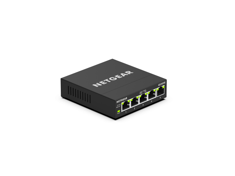 NetGear GS305E GESTITO GIGABIT ETHERNET (10/100/1000) NERO