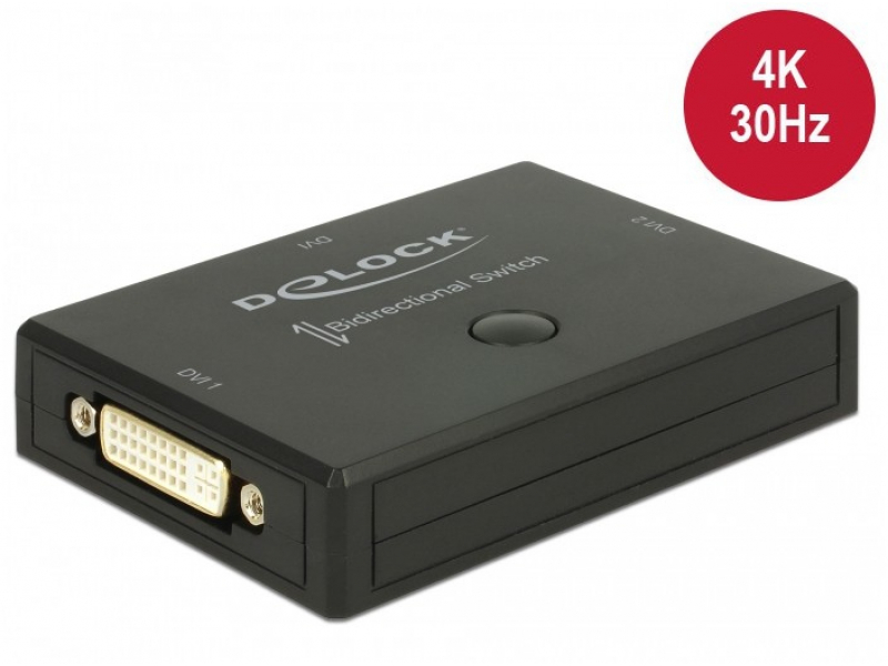 Delock DVI 2 - 1 interruttore bidirezionale 4K 30 Hz