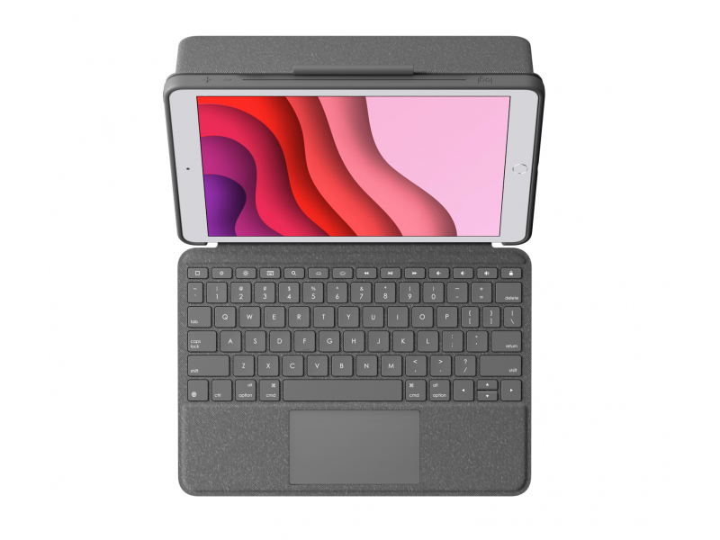 LOGITECH COMBO TOUCH - CLAVIER ET ÉTUI - AVEC TRACKPAD - RÉTROÉCLAIRÉ - APPLE SMART CONNECTOR - QWERTY - R.-U. - GRAPHITE -