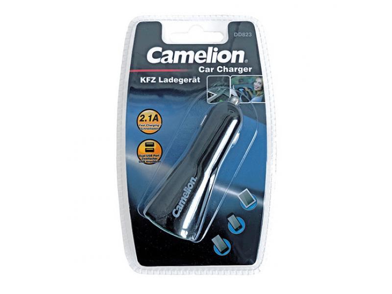 Adattatore per auto USB a 2 vie Camelion