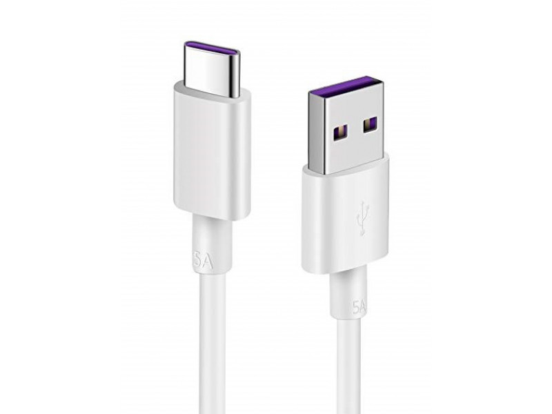 Cavo di ricarica rapida Reekin 5A (USB-C) 1 metro (bianco)