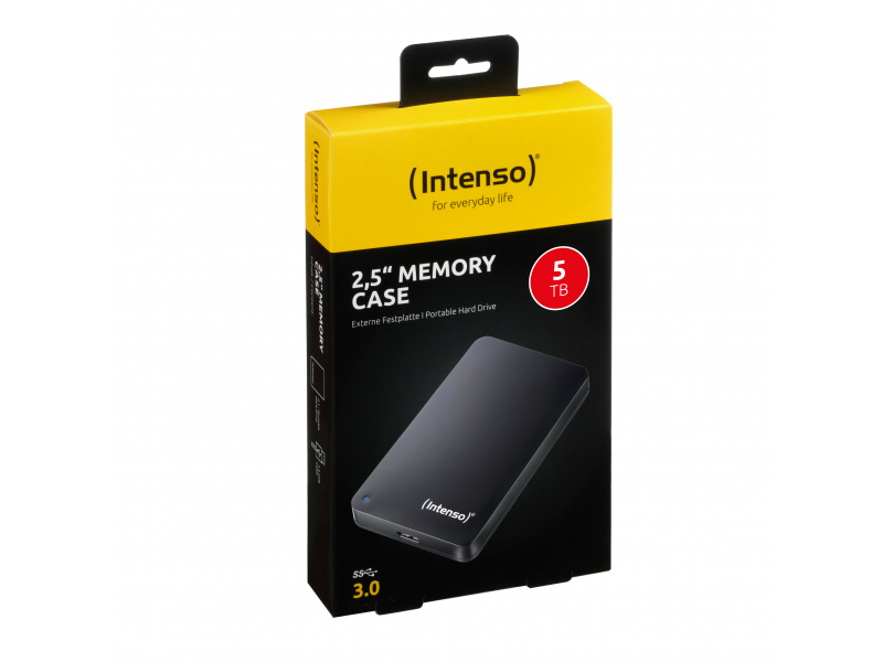 Intenso 2,5 Memory Case disco rigido esterno 5000 GB Nero (5TB Intenso Memory Case 2.5 inch USB 3.0 Ext HDD Black)