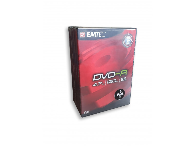 EMTEC DVD-R 4.7GB 16x - confezione da 5 DVD