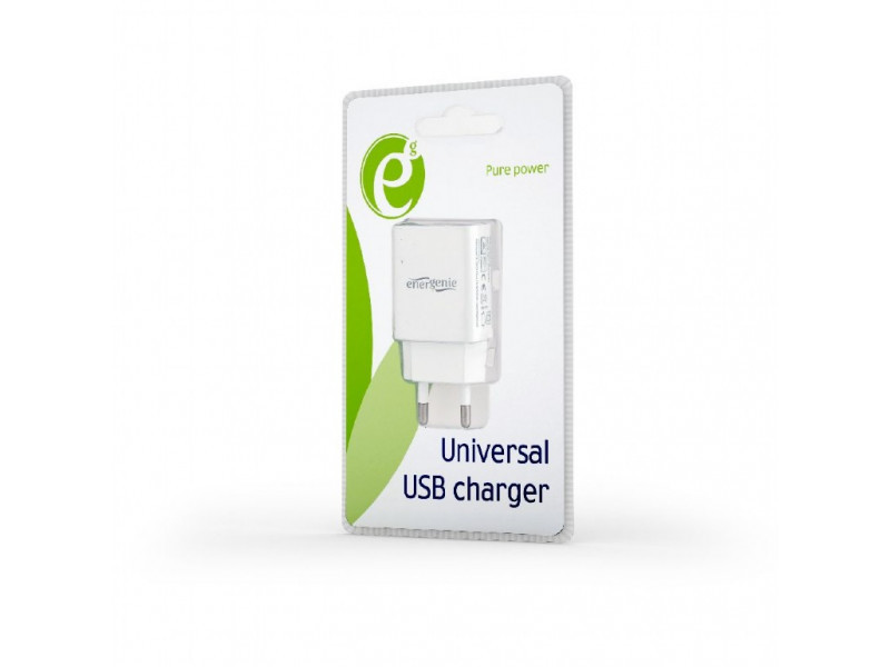 Caricabatterie USB universale EnerGenie 2.1 A bianco EG-UC2A-03-W