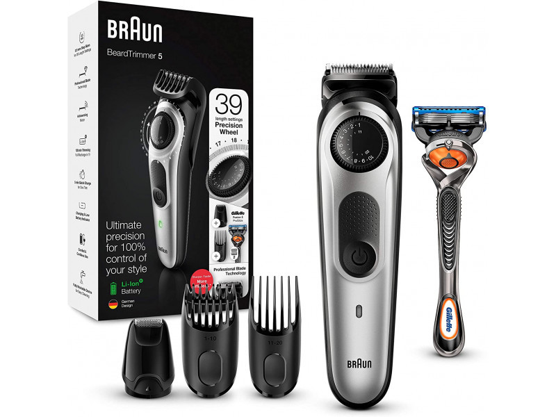 Regolabarba BRAUN con Gillette Fusion5 BT5265 argento