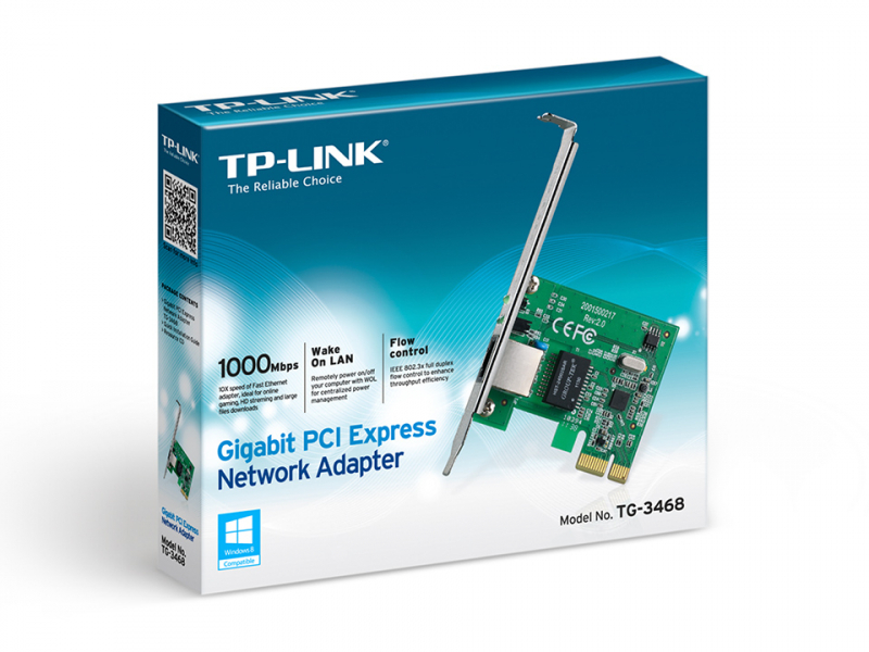 SCHEDA RETE TP-LINK TG-3468 PCIe GIGABIT 10/100/1000M RJ45