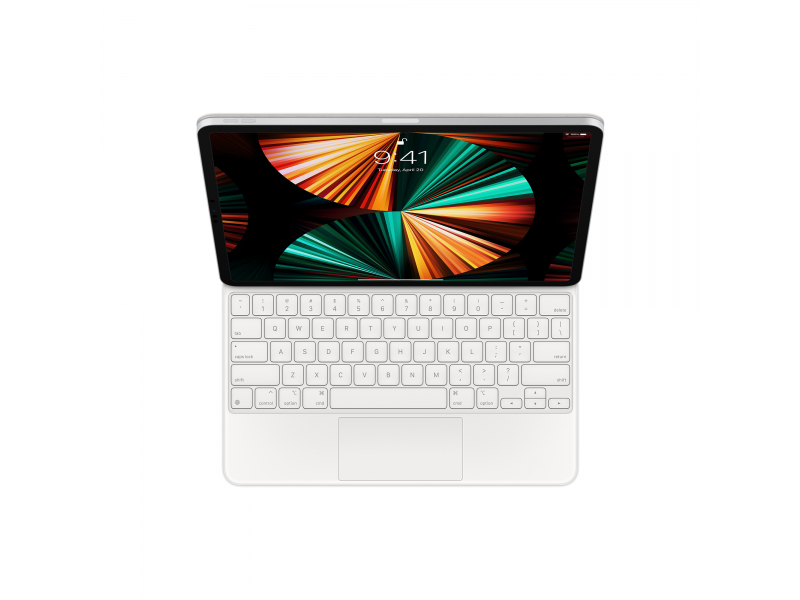 APPLE MAGIC KEYBOARD - CLAVIER ET ÉTUI - AVEC TRACKPAD - RÉTROÉCLAIRÉ - APPLE SMART CONNECTOR - US - BLANC - POUR 12.9-INCH