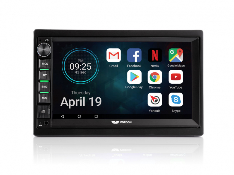 Autoradio Vordon 7 con Bluetooth, sistema di navigazione