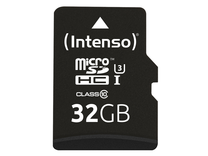 Intenso 3433480 memoria flash 32 GB MicroSDHC UHS-I Classe 10 (32GB Intenso U3 Pro MicroSD Card)