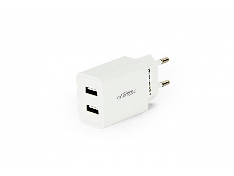 Caricabatterie per dispositivi mobili EnerGenie Bianco Indoor EG-U2C2A-03-W