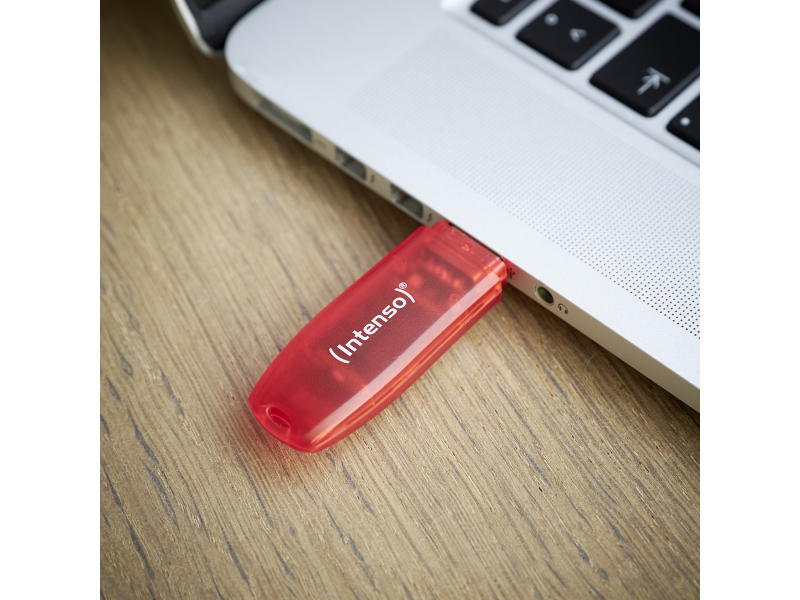 Intenso Rainbow Line unitÃ  flash USB 128 GB USB tipo A 2.0 Rosso, Trasparente (128GB Intenso Rainbow Line USB 2.0 Flash Driv