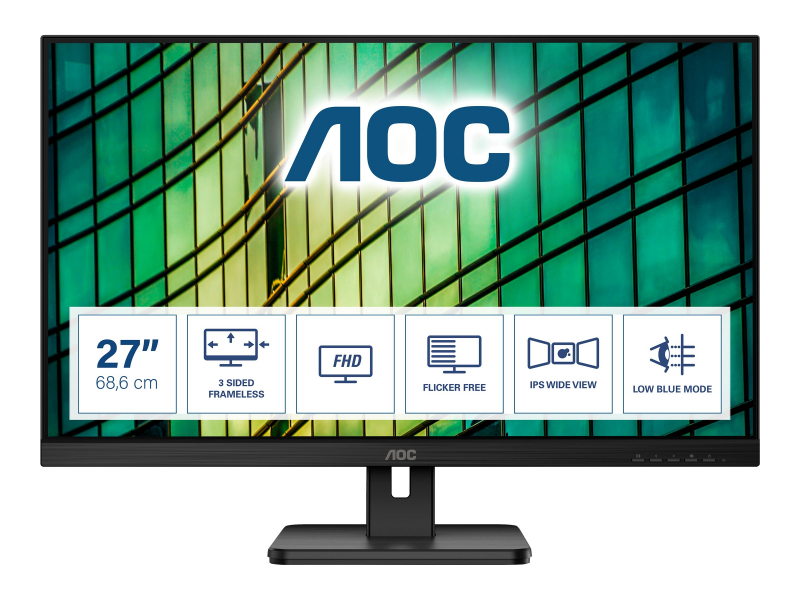 MonitorAOC27169IPS1920x1080250cd1000120M1 1x D-SUB.0x DVI1 x 1.4x HDMI1 x 1.2DisplayportSPEAKERS Si no noPivot noCurved noRegol