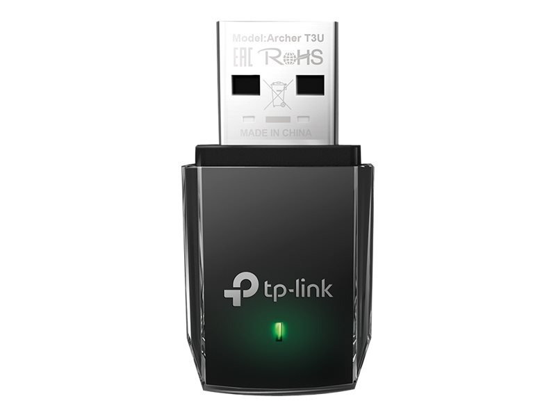 ADATTATORE WIRELESS TP-LINK Archer T3U AC1300 DUAL BAND USB 3.0 1T1R 867Mbps a 5Ghz400Mbps a 2.4Ghz 802.11ac/a/b/g/n 1ant int.