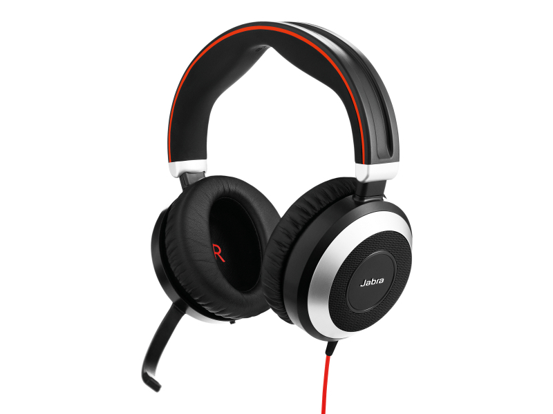 Jabra Evolve 80 Stereo MS USB-C Auricolare Cablato A Padiglione Ufficio USB tipo-C Bluetooth Nero