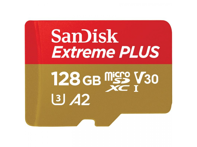 EXTREME PLUS MICROSDXC 128GB+SD - ADAPTER 200MB/S 90MB/S A2 C10 V3