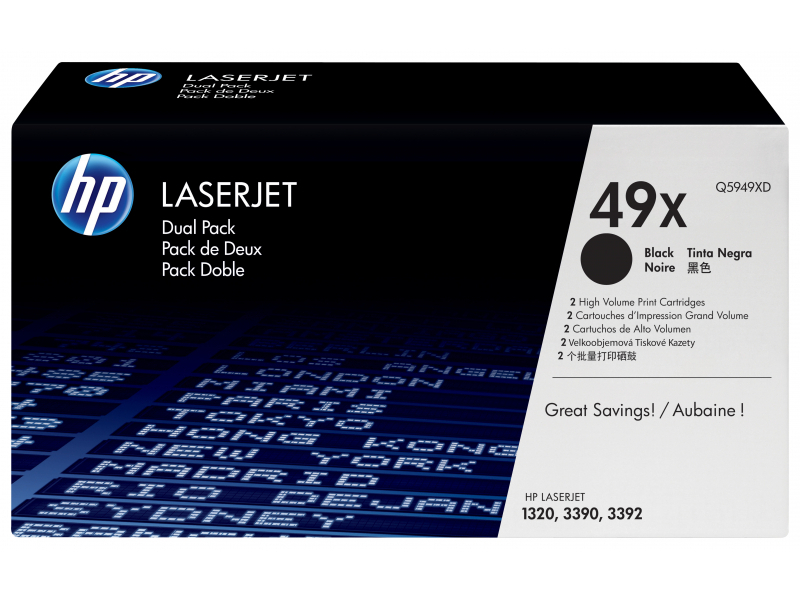 HP 49X cartuccia toner 2 pz Originale Nero