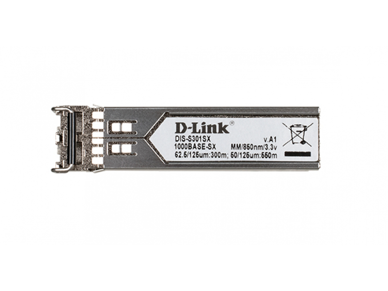 D-Link DISS301SX modulo del ricetrasmettitore di rete Fibra ottica 1000 Mbit/s mini-GBIC (D-Link DIS S301SX - SFP mini-GBIC tr)