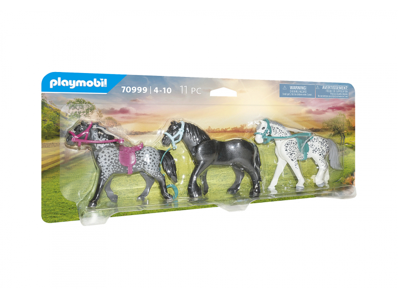 Playmobil Country - Knabstrupper frisone a 3 cavalli