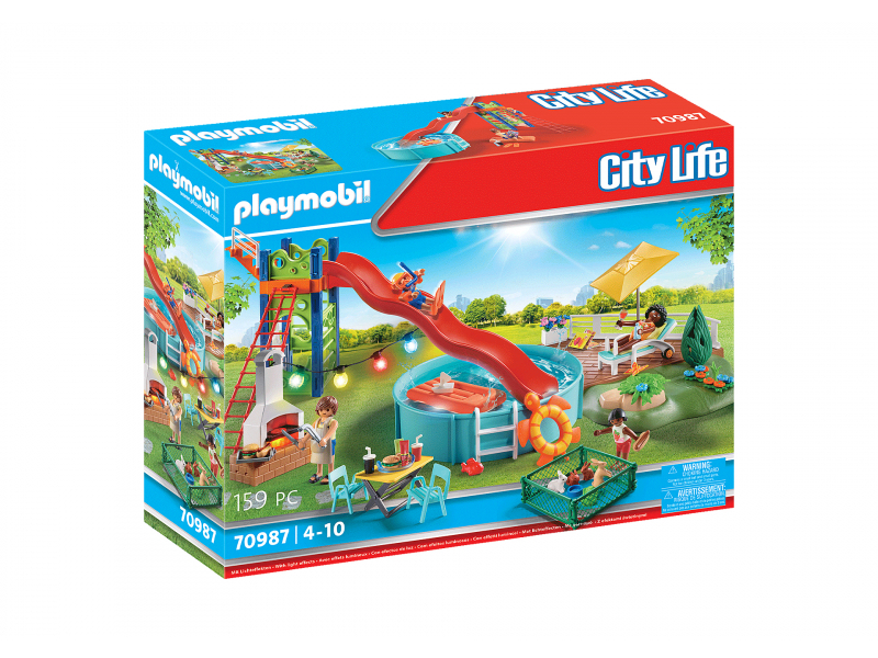 Playmobil City Life - Festa in piscina con scivolo (70987)