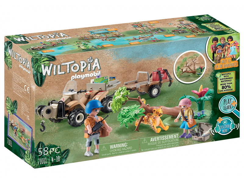 Playmobil Wiltopia - Quad salvataggio animali (71011)