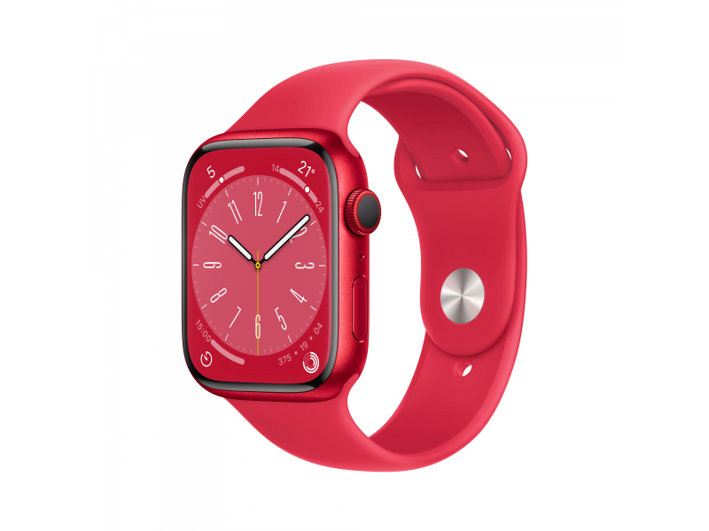 Apple Watch Series 8 (GPS + Cellular) 45mm Aluminio Red, Sports Band Red