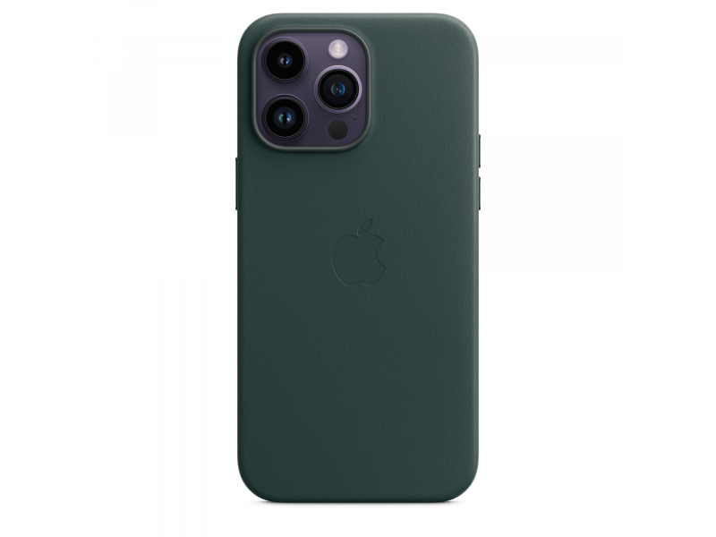 Apple Custodia iPhone 14 Pro Max in Pelle - Verde foresta (Apple - Back cover for mobile phone - with MagSafe - leather - fores