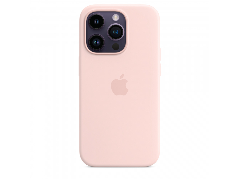 iPhone 14 Pro Silicone Case with MagSafe - Chalk Pink