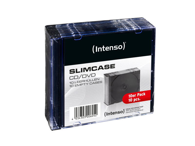 Intenso Slim Custodie CD/DVD Confezione da 10 Trasparente 9001602