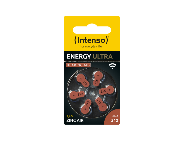 Intenso Energy Ultra A312 PR41 pila a bottone per apparecchi acustici blister da 6 7504436