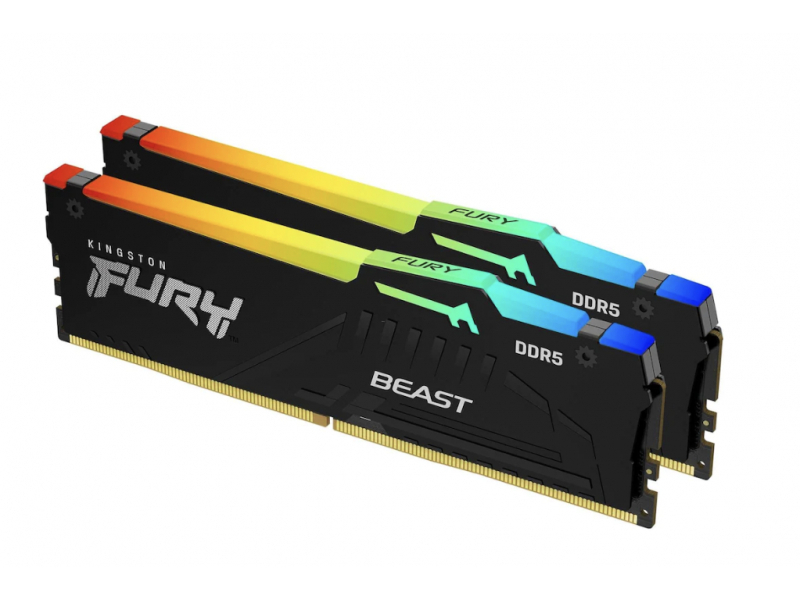 Kingston Technology FURY Beast RGB memoria 64 GB 2 x 32 GB DDR5 6000 MHz (64GB DDR5-6000MT/S CL40 DIMM - [KIT OF 2] FURY BEAST