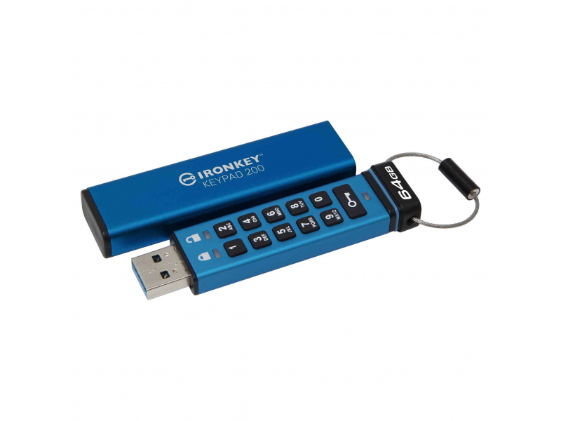 Kingston Technology IronKey Keypad 200 da 64 GB FIPS 140-3 livello 3 in fase di approvazione crittografata AES-256 (64GB IRONKE