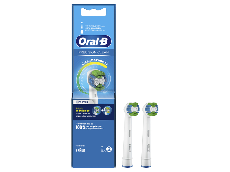 Oral-B Precision Clean 80338441 testina per spazzolino 2 pz Blu, Verde, Bianco